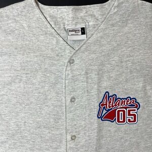 Vintage Atlanta Jersey 05' Badger Sport Size Large Gray 90s Baseball Retro